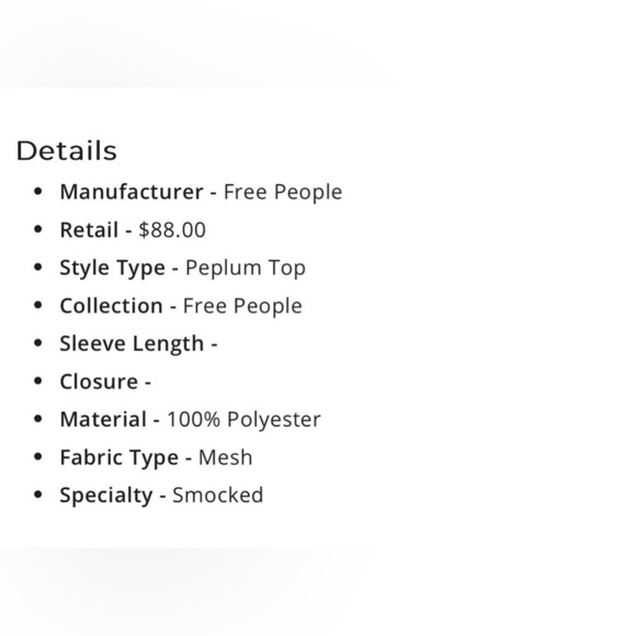 NWT Free People Penelope top - Picture 2 of 2